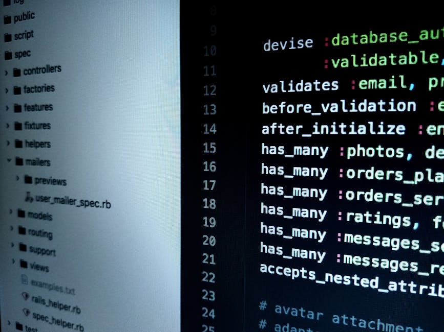 A computer screen displaying a close-up view of lines of code written in a text editor. The code features various HTML tags, including headers, links with image file paths, and class attributes, with